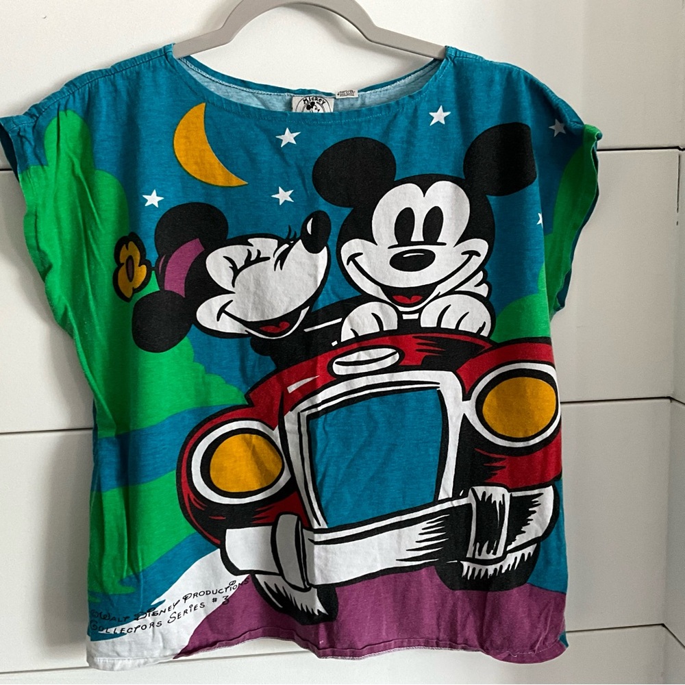 Disney Mickey and Minnie Graphic Tee - Multicolor Rare AOP Disney
